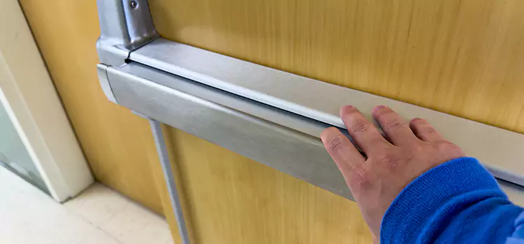 Installing a Push Bar on a Door West New York